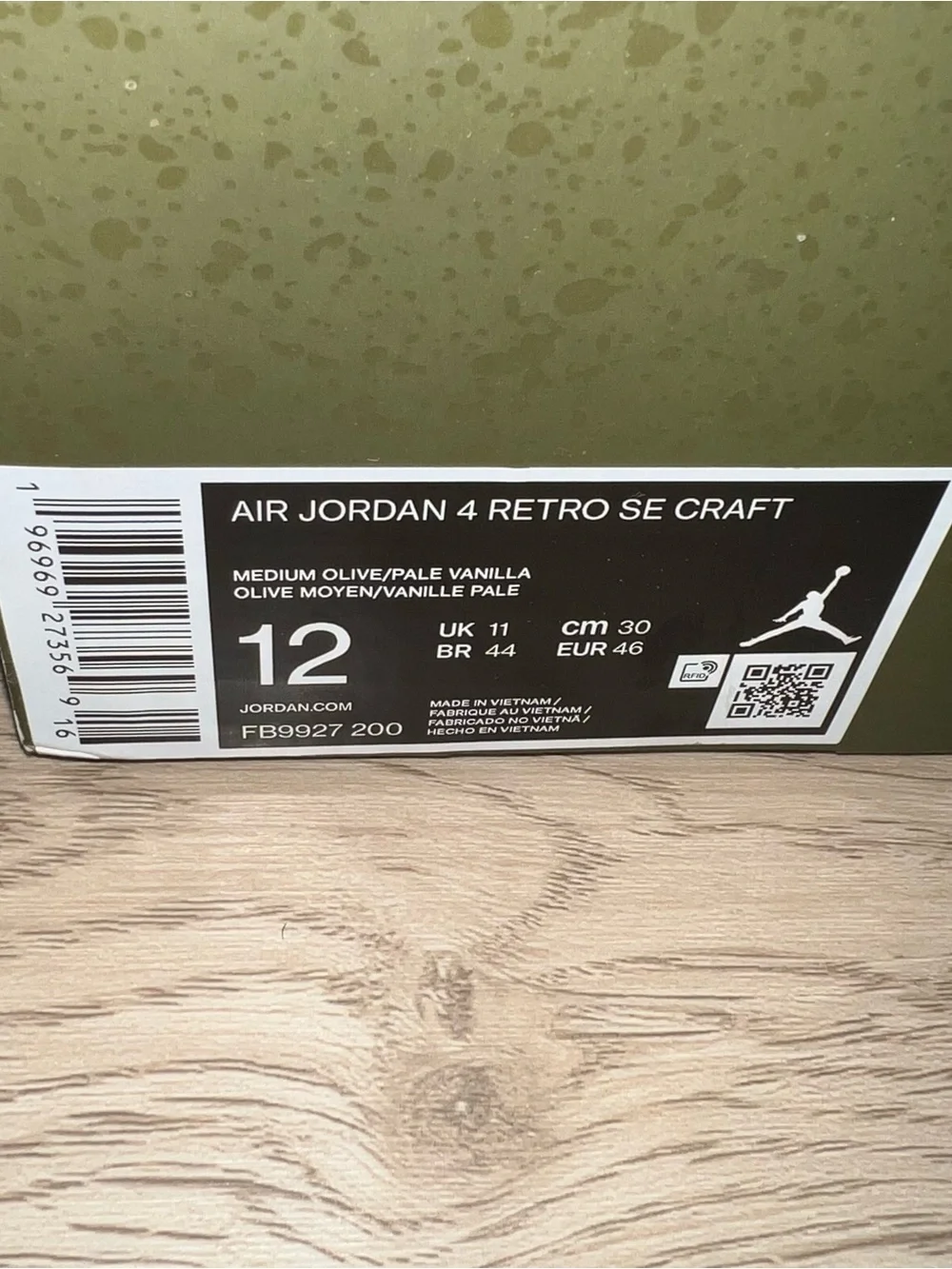 NEW Nike Air Jordan 4 Retro Craft SE Medium Olive Pale Vanilla FB9927-200